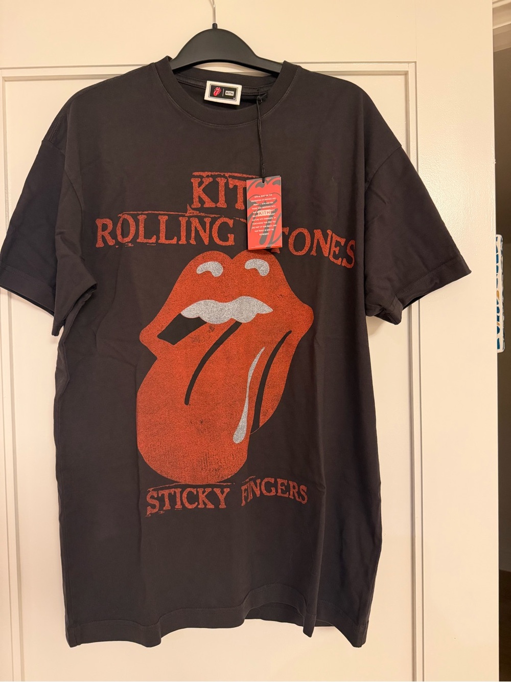 Kith Rolling Stones Kids Black 'Sticky Fingers' Graphic Tee